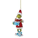 【Decoración navideña personalizada: 】Resina pintada, hermosos detalles pintados a mano para capturar a la muñeca. La muñeca con traje de Papá Noel con adornos para el árbol de Navidad y regalos. Los duendes divertidos y lindos pueden hacer que las vacaciones sean divertidas.