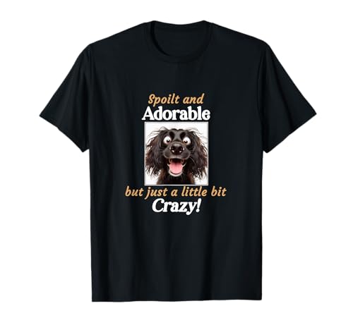 Cocker Sprocker Spaniel funny black pet puppy dog T-Shirt