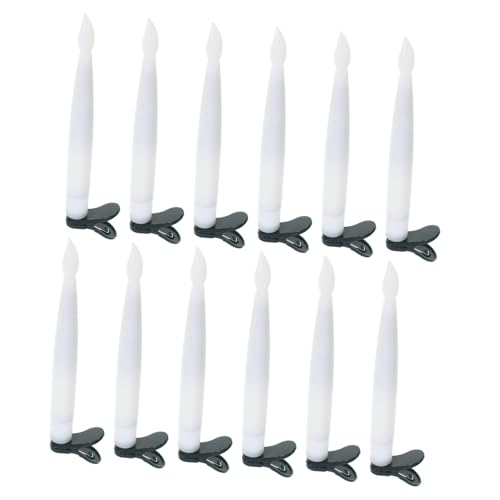 Bougies LED de Noël avec clips pour une décoration chaleureuse d'Halloween