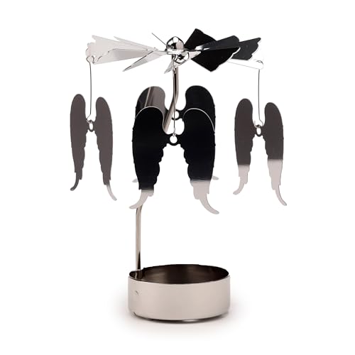Puckator Angel Wings Rotating Carousel Spinning Tea Light Ca