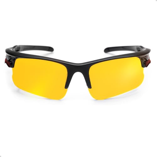 Oculos Esportivo Masculino Feminino Lente Preta Com Proteção Solar 100% UV Lente Amarela Visão Notur