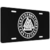 Viking Age Symbol Norse Warrior Car Front Fake License Plate Decoration Vanity Label 6x12 Inch Front and Rear License Plates
