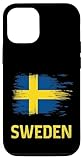 Schwedische Flagge im Distressed-Design
