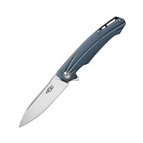 GANZO Firebird Pocket Folding Knife FH21 D2 Steel Blade G10 Handle with Clip Fishing Hunting Camping Outdoor EDC Knife (Grey)