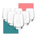 Jogo 6 Copos de Vidro Luxo 465ml | Copo para Vitamina, Suco e Água | Vidro Grosso, Elegante e Resistente