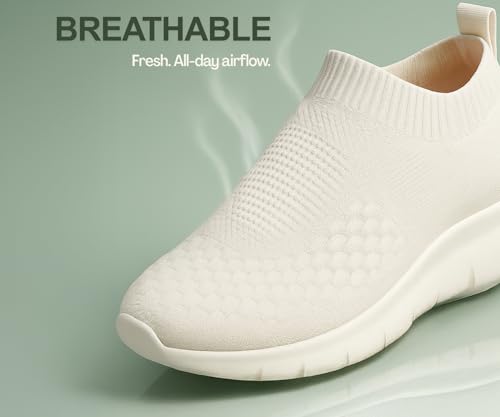 Image of Kraasa Tread Walking Shoes for Men | Knitted Slip-On Sneakers