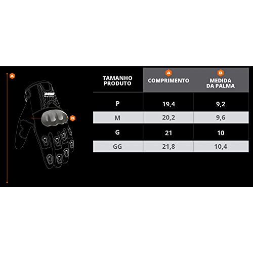 Luva X11 Blackout 2 Feminina Protetora Motociclista Motoqueiro Motoboy Motogirl Ciclista Bike (G)