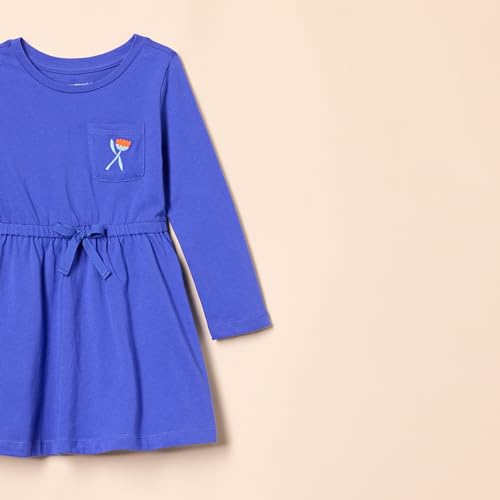 Image of Amazon Essentials Girls and Toddlers' Long-Sleeve Ruffle Hem Outfit Sets with Bowknot Design