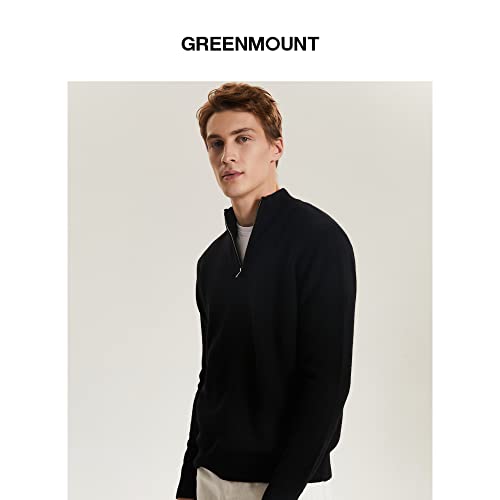 GreenMount Men's Quarter-Zip Sweater Cashmere Soft Long Sleeve Mock Neck Pullover Sweater Casual Sweater for Men2