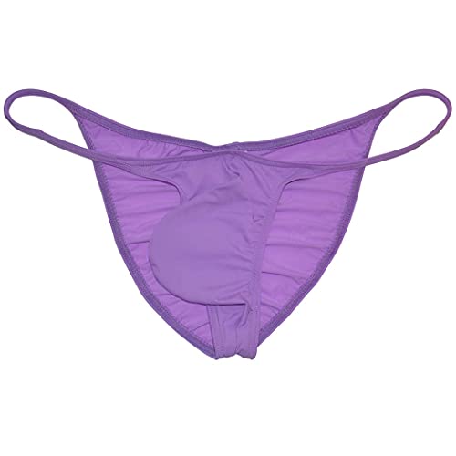 Mens Ice Silk Back Pucker Bikini Briefs Underwear Soft Brazilain Bikini Pouch Cheeky Briefs2