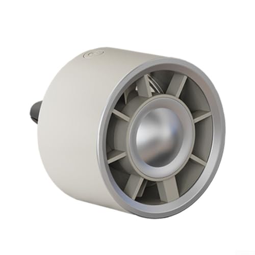 Ventilador portátil con clip de ventilación de coche alimentado por USB con 3 modos de velocidad y luz LED que cambia de color, diseñado para una cómoda refrigeración del coche y flujo de aire (caqui)
