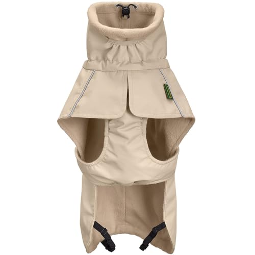 HUNTER Hundemantel NORDBY Dachshund, Farbe: Creme, wasserabweisend, warm gefüttert, reflektierend, ideal für kleine Hunde mit langem Körper, schützt vor Kälte & Nässe, maschinenwaschbar, Größe: 40