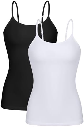 beautyin Women Cotton Camisole Shelf Bra Tank Top Workout Yoga Underwear