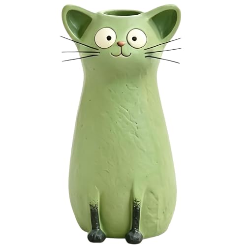 Vase en forme de chat en résine étanche pour salon - 2