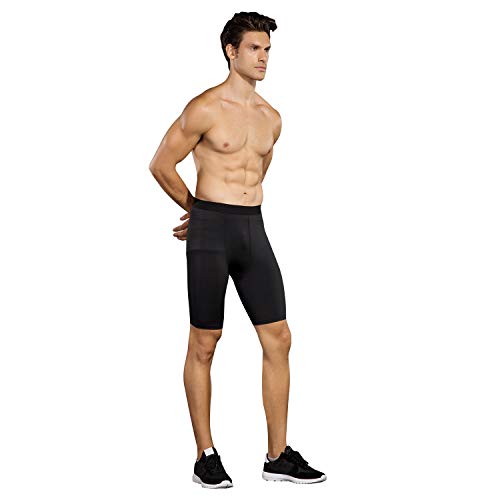 Niksa 3 Pack Compression Shorts Men Quick Dry Black Performance Athletic Shorts-XL - Thumbnail 6