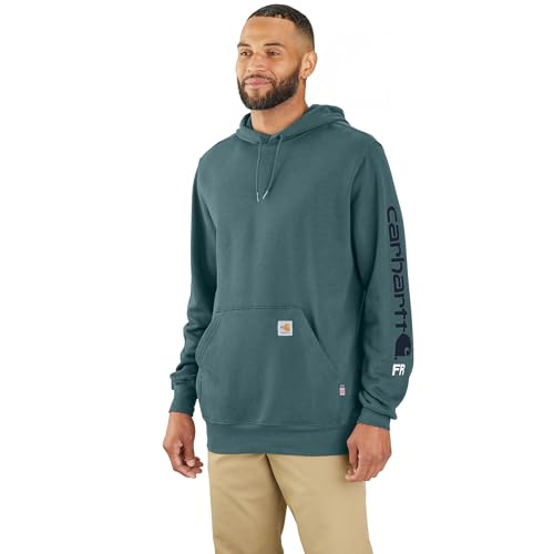 Carhartt Men's 104505 Flame-Resistant Force® Midweight Sleeve Logo Hood