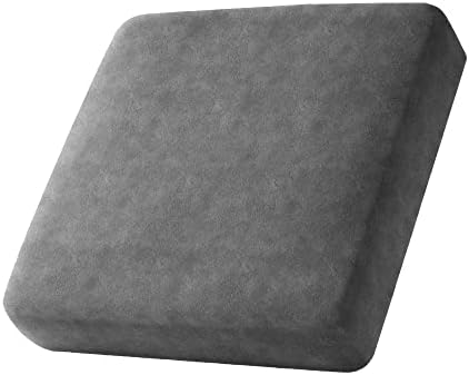 qiden Velvet Stretch Couch Cushion Covers L Shape Separate Cushion Couch Chaise Cover Elastic Furniture Protector for Both Left/Right Sectional Couch-Gray-Single Seat