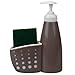 Countertop Soap Pump/Dispenser with Perforated Sponge Holder/Accessory Caddy - Sponge Included