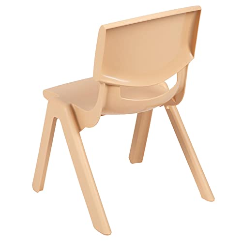 Image of Flash Furniture Natural Plastic Stackable School Chair with 10.5 inch Seat Height