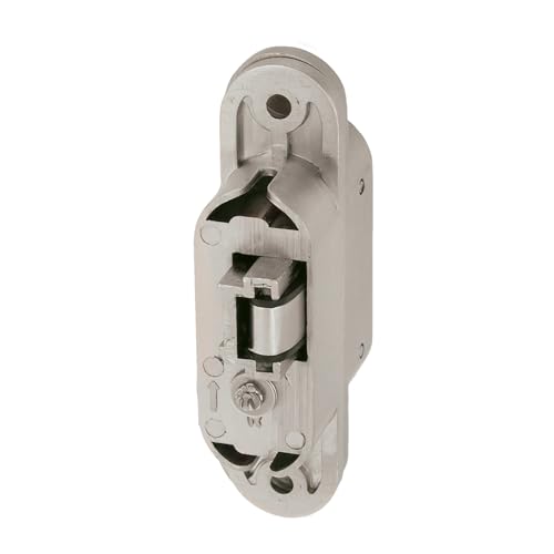 Bisagra invisible Amig con regulación 3D tridimensional en zamak plateado mate 3
