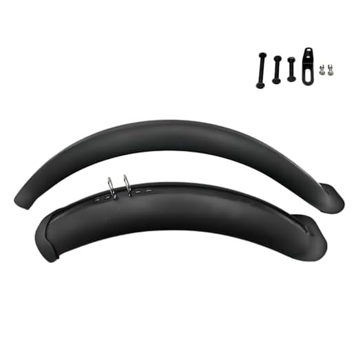 Fat Bike Fenders for Front and Rear Fat Bikes Wings Full Coverage Mud Guard Cycling Fender Kit (Black, 20 * 4inch Simple)