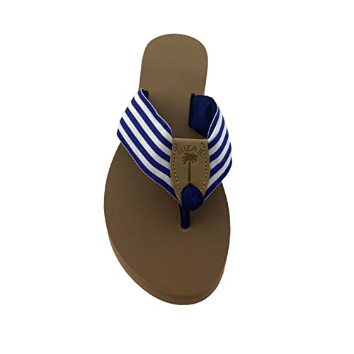 Image of Eliza B. Royal Blue Stripe with Almond Sole