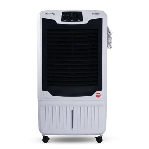 Image of BUTTER 90 L Portable Desert Air Cooler for Home | Super Air delivery Technology for swift cooling | Inverter Compatible Air Cooler for Room | 4-Way Air Deflection Room Cooler with Honeycomb Pads