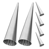NUOBESTY 6 Stück Teiliges Edelstahl Croissant Backform Form Wiederverwendbare Sahne Horn Moulds Leicht zu Reinigen Für Profi und Hobbybäcker zum Backen von Hörnchen und Gebäck