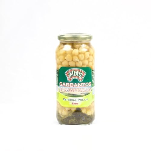 Garbanzos cocidos con espinacas tarro 570g