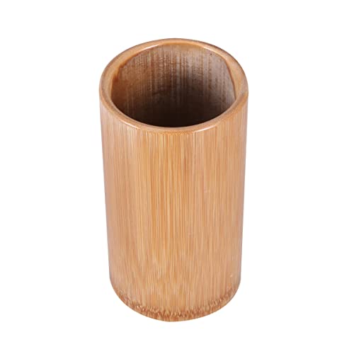 Yardwe Bamboo Chopstick Tube Kitchen Utensil Holder Multifunctional Cutlery Storage Barrel for...
