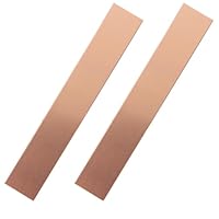 Reine Kupfer Anode 2 Stück, 152mm x 25mm x 1mm (19 GA) 99,95% Reine Kupferplatte hochreiner Kupferelektrodenstreifen, reines Kupferblech für Kupferbeschichtung und Kupfergalvanik