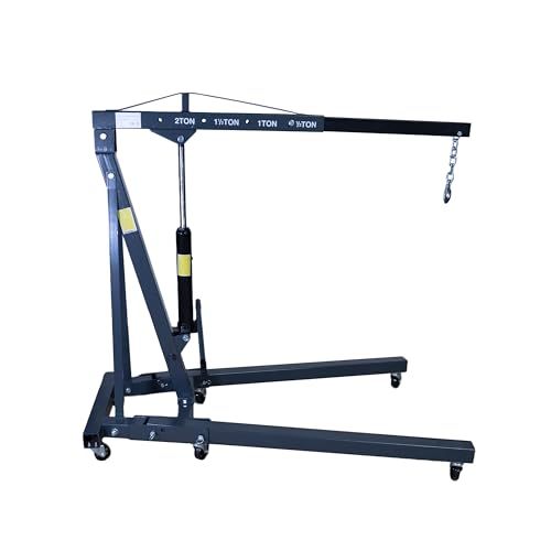 BPAC Grue d'Atelier Mobile 2 Tonnes - Chevre de Levage Hydraulique Pliante