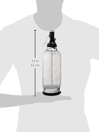 iSi North America Soda Siphon Classic Mesh Sodamaker for Making Carbonating Beverages, 1 Quart, Stainless Steel,Silver