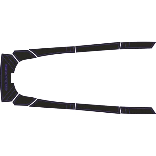 SC Wake Premium Traction Mats Made for SeaDoo GTI & GTX, 6mm Marine Grade PWC Decking, Diamond Cut Non-Slip Mat - Adhesive Comfort Series Classic Design Mats - Black/Purple