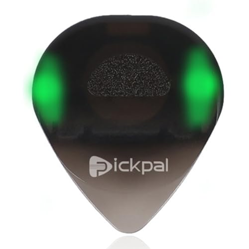 Kexpery Instrumento musical Púa brillante, antideslizante, portátil, para guitarra, púa luminosa con luz LED de alta sensibilidad para guitarristas eléctricos bajos (verde)