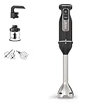 Ninja Foodi 3-in-1 Hand Blender, Hand Mixer & Chopper, Food Processor with 3 Attachments, 850W Powerbase, Immersion Blender, 5 Mixing Speeds, 2 Blending Speeds, 1.5m Cord, Black CI100UK