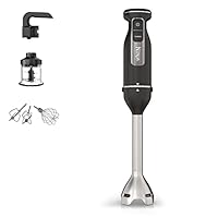 Ninja Foodi 3-in-1 Hand Blender, Hand Mixer & Chopper, Food Processor with 3 Attachments, 850W Powerbase, Immersion Blender, 5 Mixing Speeds, 2 Blending Speeds, 1.5m Cord, Black CI100UK