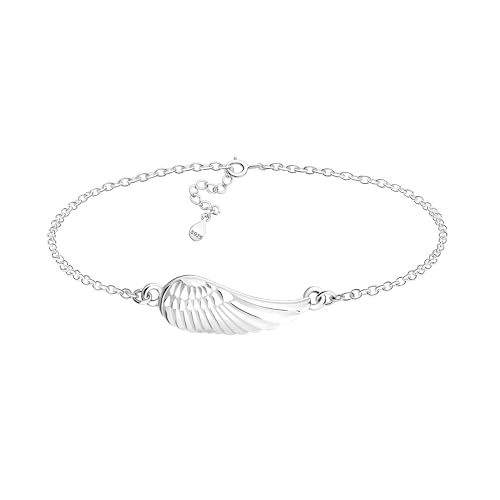Sofia Milani - Bracelet pour Femme en Argent 925 - avec Pendentif en Forme de Plume - B0135