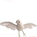 5" White Dove with Real Feather Wings and Tail Pkg of 6