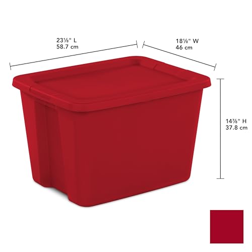 Image of 18 Gallon Plastic Storage Bins with Lids, Large Stackable Tote Containers for Home Organization