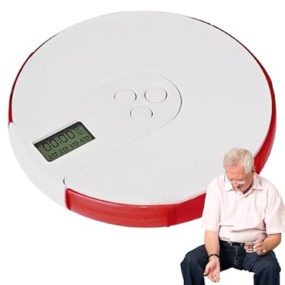 Pill Storage Box Smart Automatic Pill Dispenser, Portable Timed Pill Organizer | Up to 4 Daily Alarms, Compact Tablet Storage Box, Easy to Use Reminder System Ideal for Medication Management