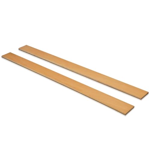 EVERGREENWEB - Kit de 2 Listones de Madera Reforzada, Largo 79 cm Ancho 6,4 cm Espesor 0,8 cm - Tamaño ESTÁNDAR, Recambio de Lamas de Haya Multicapa ECOLÓGICA, para Todos los Somieres de una Plaza