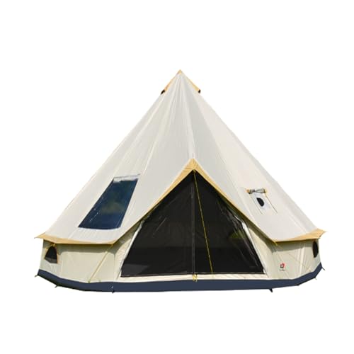 Tienda de campaña Bell para 10 personas, tienda de campaña de lujo con estufa superior enchufable para fiestas de 4 estaciones, actividades al aire libre