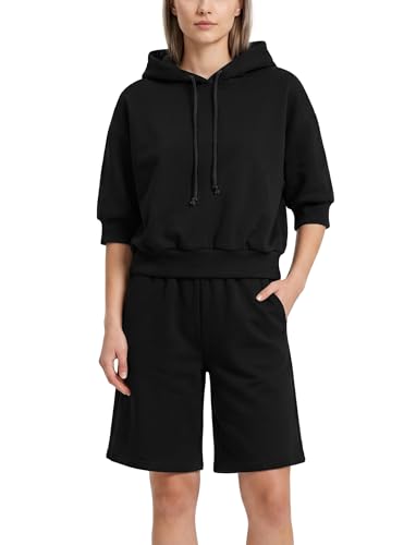 Ensemble short et sweat à capuche femme coton Vivisence homewear