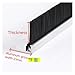 Aluminum Brush Door Sweep Aluminum Alloy Strip Brush, Industrial Machine Tool, Water Blocking, Cleaning Mechanical, Nylon Wire(H_100MM)