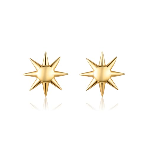 Minimalist Sun Small Cartilage Earrings for Women S925 Sterling Silver Simple Earrings Cosmic Planet...