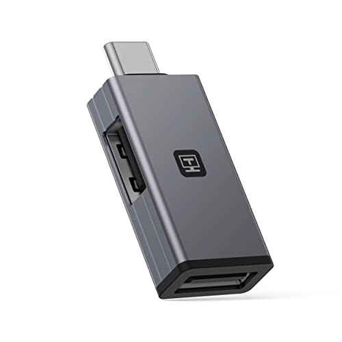 Tobenone USB C to USB Adapter with 2 USB Port, USB C Male to USB 3.0 Female High Speed Data Transfer, USB C to USB A Adapter for MacBook Pro 2021 MacBook Air 2020, More Thunderbolt 3/4/Type-C Devices