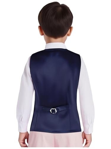 Choomomo Boys Suit Vest Colorful Rhinestone Formal Dress Waistcoat with Adjustable Back Strap4