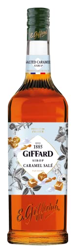 Giffard - Sirop Saveur Caramel Salé - Recette et Fabrication Françaises - Gourmand et Equilibré - 1 Litre