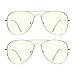 proSPORT Blue Light Blocking Computer Glasses Aviator 2 Pairs of Gold Frame Anti Glare Anti Eyestrain Gaming